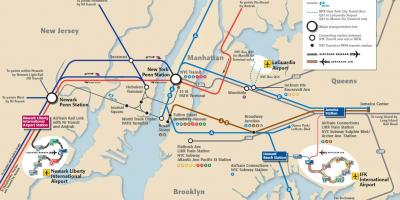 JFK Manhattan metro haritası