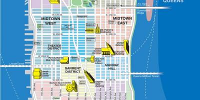 Üst Manhattan mahalleleri haritası