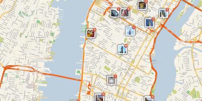İlgi ile Manhattan haritası puan