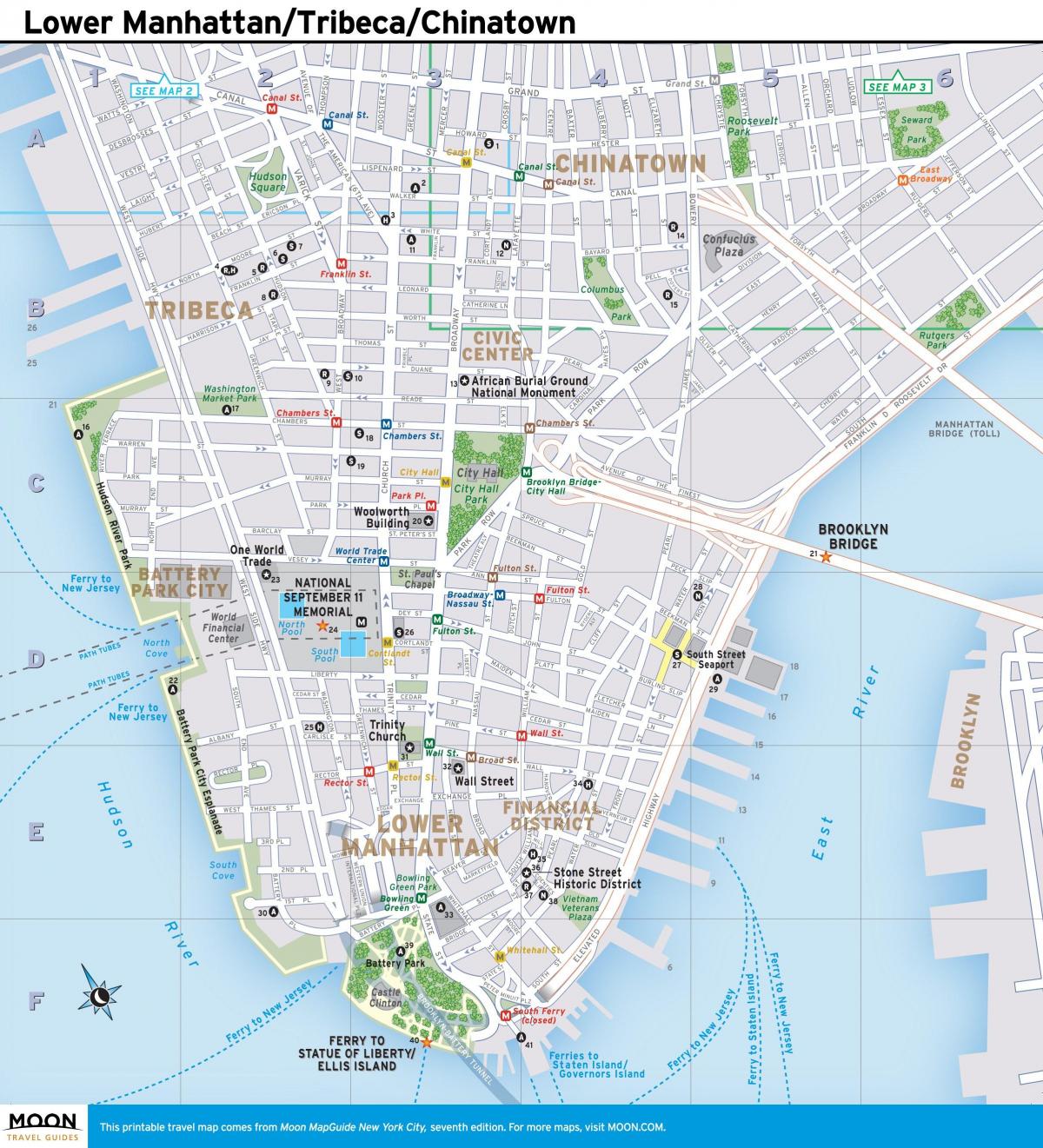 aşağı Manhattan ny haritası