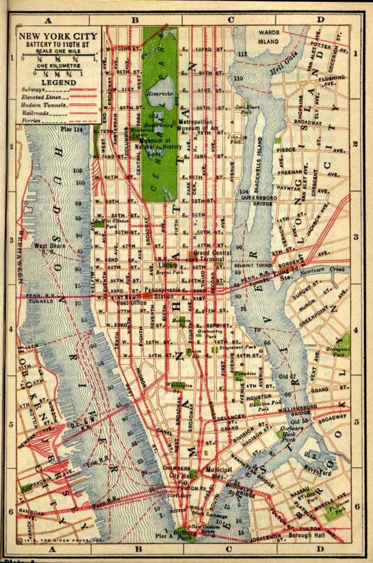 eski Manhattan haritası