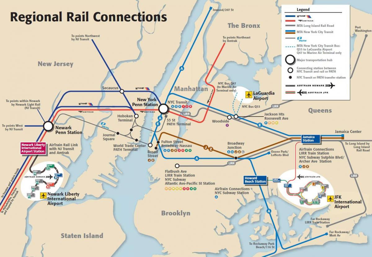 JFK Manhattan metro haritası
