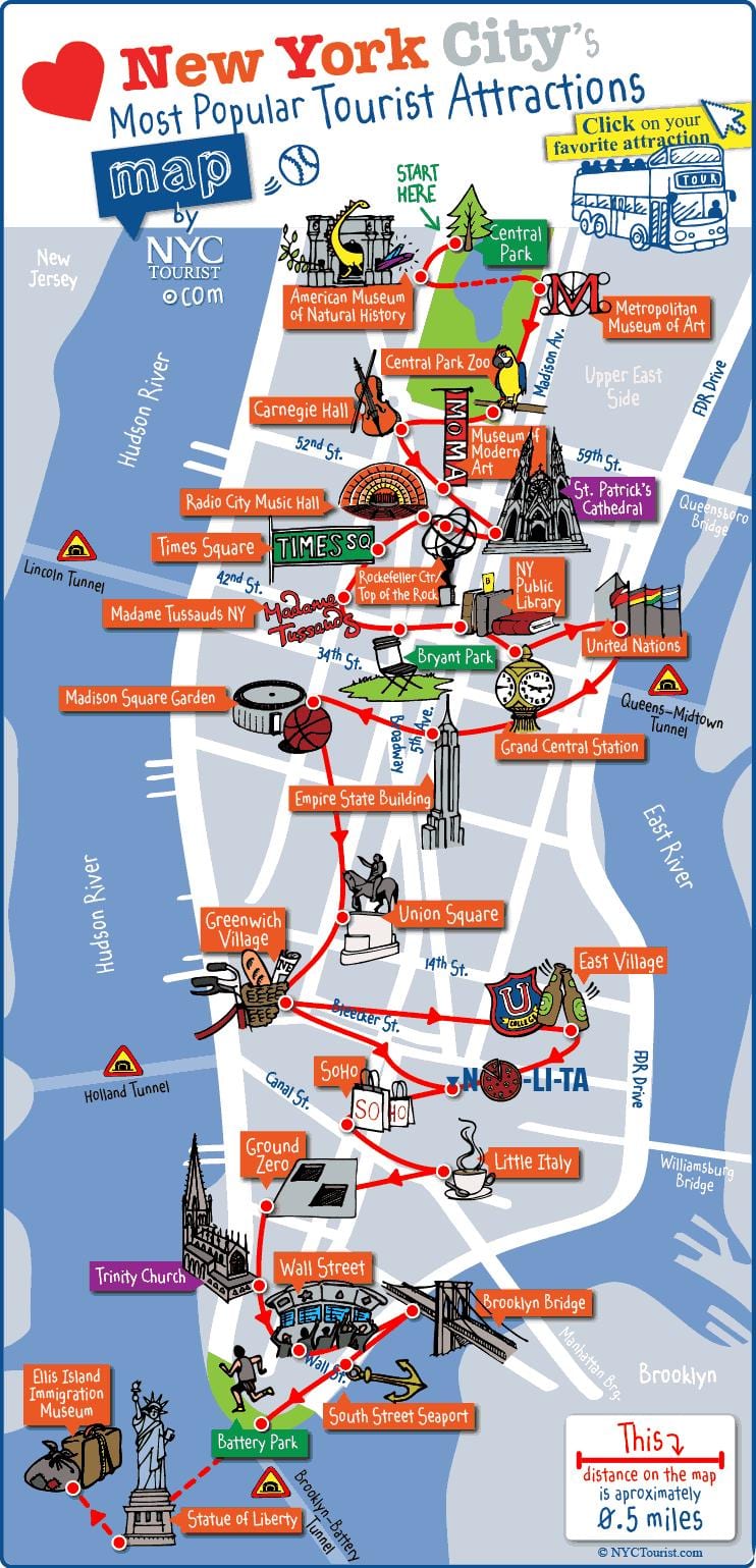 Manhattan New York konumlar göster