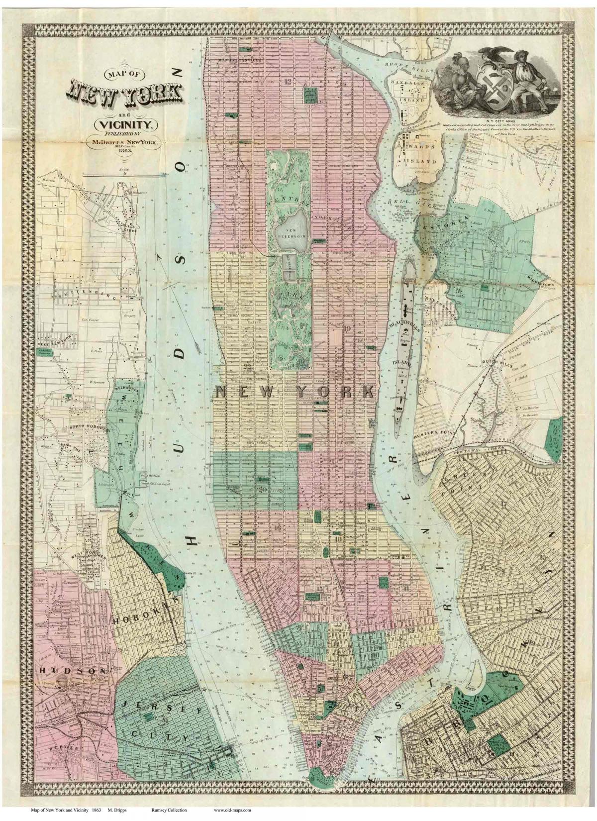 tarihi Manhattan haritalar