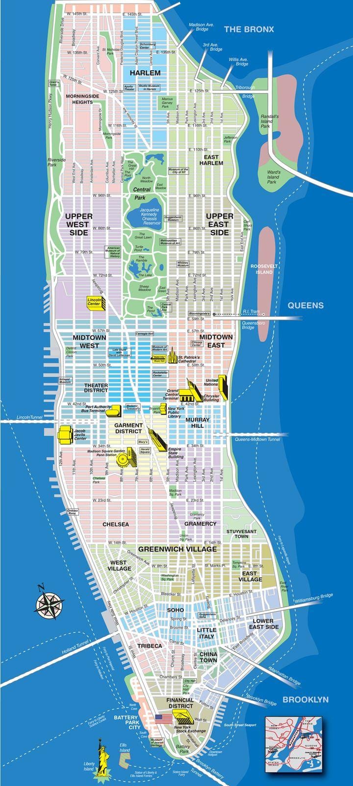 Manhattan Adası haritası