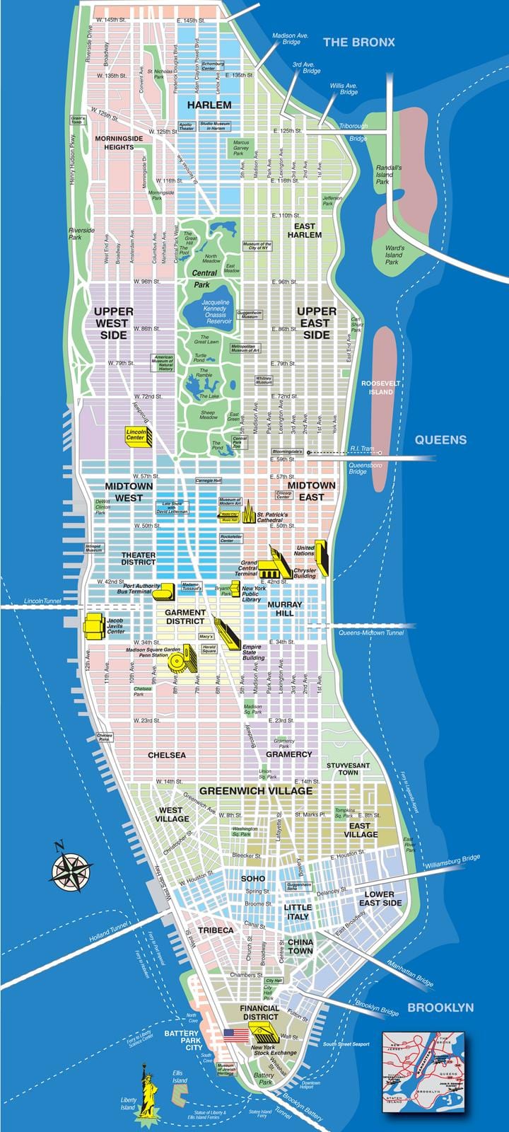 Manhattan caddeleri göster