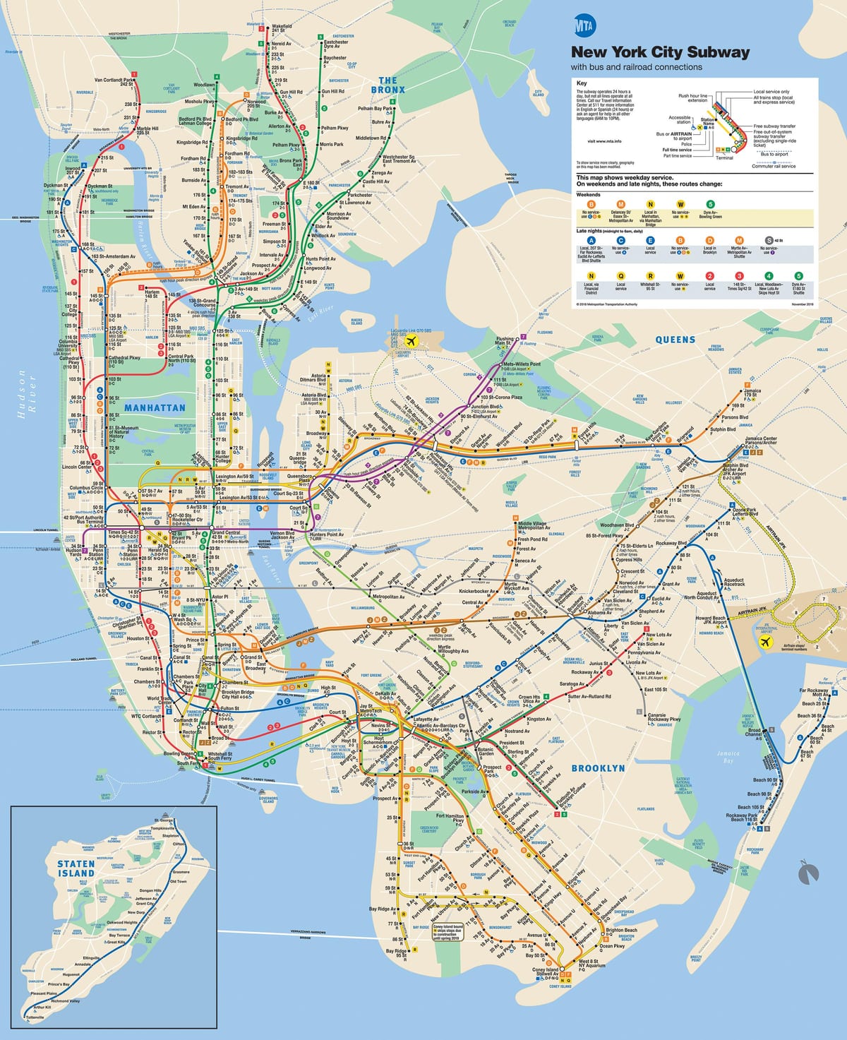 metro haritası Manhattan New York