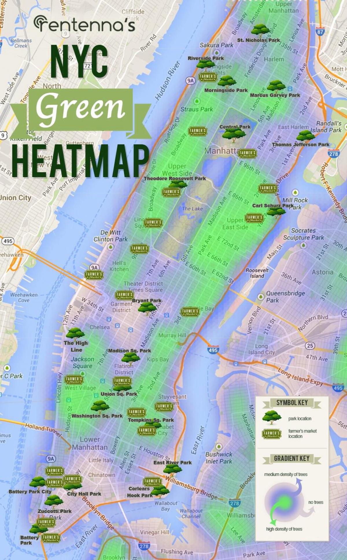 Manhattan haritası Parklar