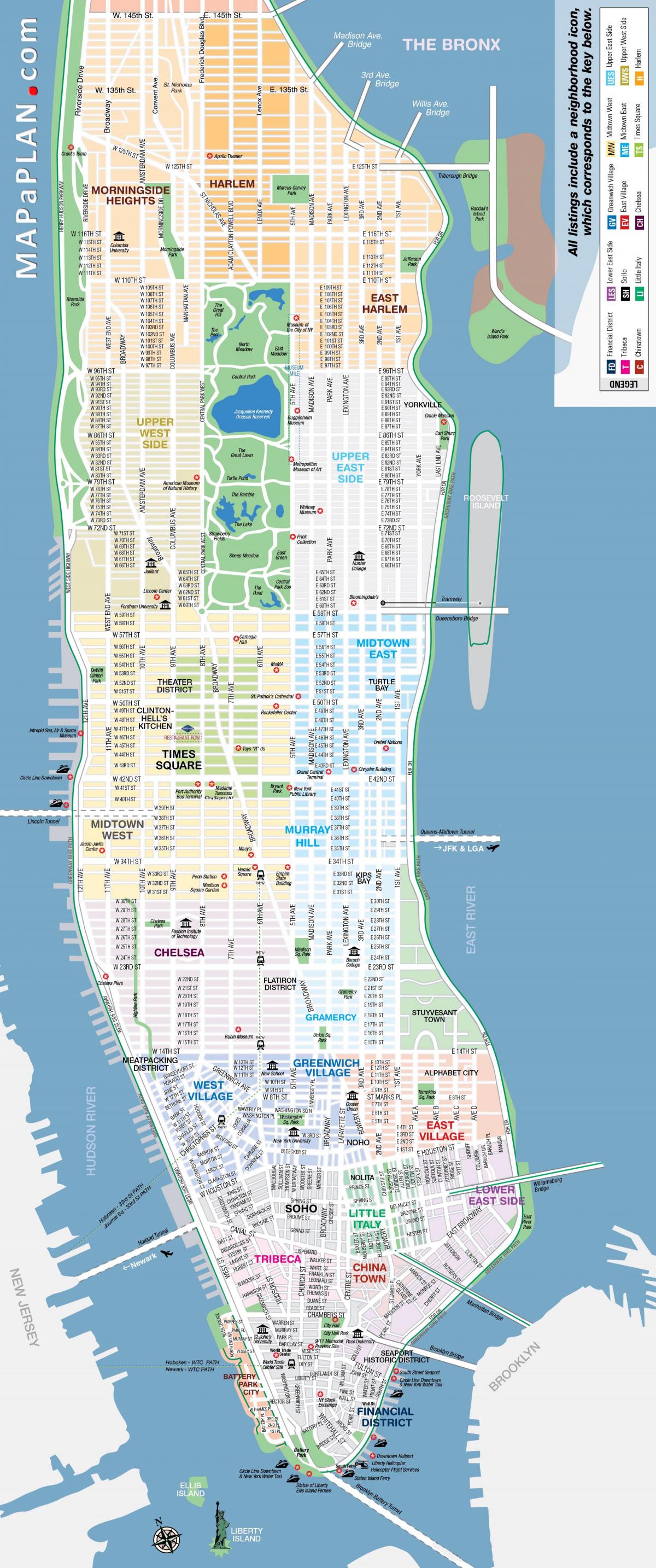 Manhattan NYC ücretsiz yazdırılabilir göster