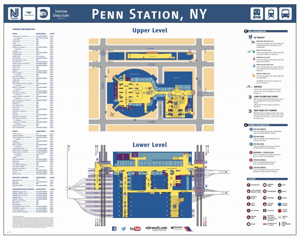 Penn İstasyonu, Manhattan harita