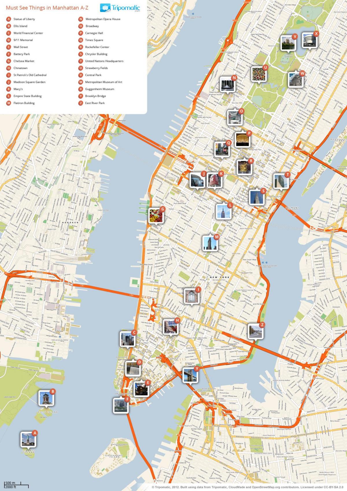 ilgi ile Manhattan haritası puan