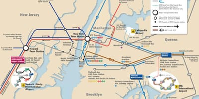 JFK Manhattan metro haritası