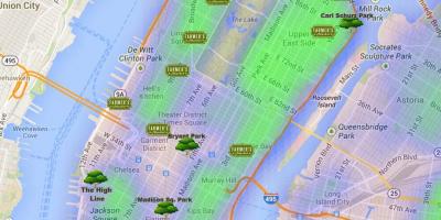 Manhattan haritası Parklar