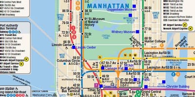 Manhattan demiryolu haritası
