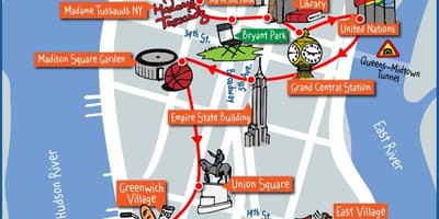 Manhattan turistik yerler haritası
