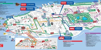 Manhattan turistik haritası