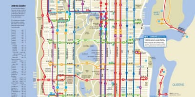 Manhattan'da otobüs durakları göster