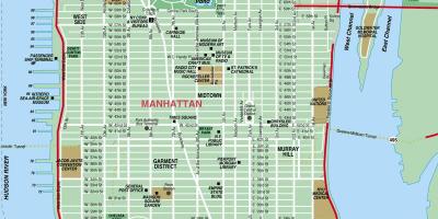 Manhattan sokak harita yüksek detaylı